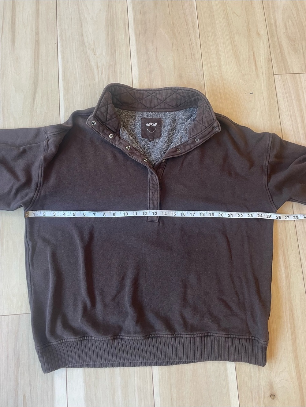 Aerie Oh Snap Sweatshirt Brown Size M - Picture 6 of 7